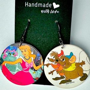 POG EARRINGS ! Disney Cinderella jewelry Disneyland disneybounding 90s toy